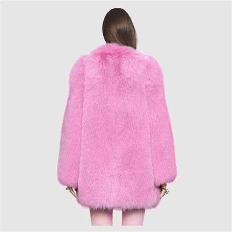 gucci pink fox fur coat|Women's Gucci Designer Fur & Shearling .